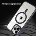 thumbnail image 4 of For Apple iPhone 14 Pro Max (6.7") Transparent Compatible with MagSafe Wireless Charging Hybrid Color Frame Shockproof Cover ,Xpm Phone Case [ Clear Purple ], 4 of 6