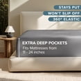 thumbnail image 5 of (2 pack) Bare Home Fitted Sheet - 24" Extra Deep Pocket - Premium 1800 Collection - King, Gray, 5 of 8