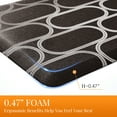 thumbnail image 4 of ZOPZO Kitchen Mat Comfort Support with Non Slip PVC Floor Rug, Chocolate, 17 x 40, Cushioned Support, and Low Maintenance Surface, 4 of 9