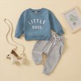 thumbnail image 2 of HCNTES Baby Boy Winter Clothes Boy Baby Clothes Boys Winter Letter Print Sweatshirt Pullover Tops + Pants Outfits Set Tracksuit 9 12 18 24 Months 2T 3T Outfits Boy Clothes, 2 of 7
