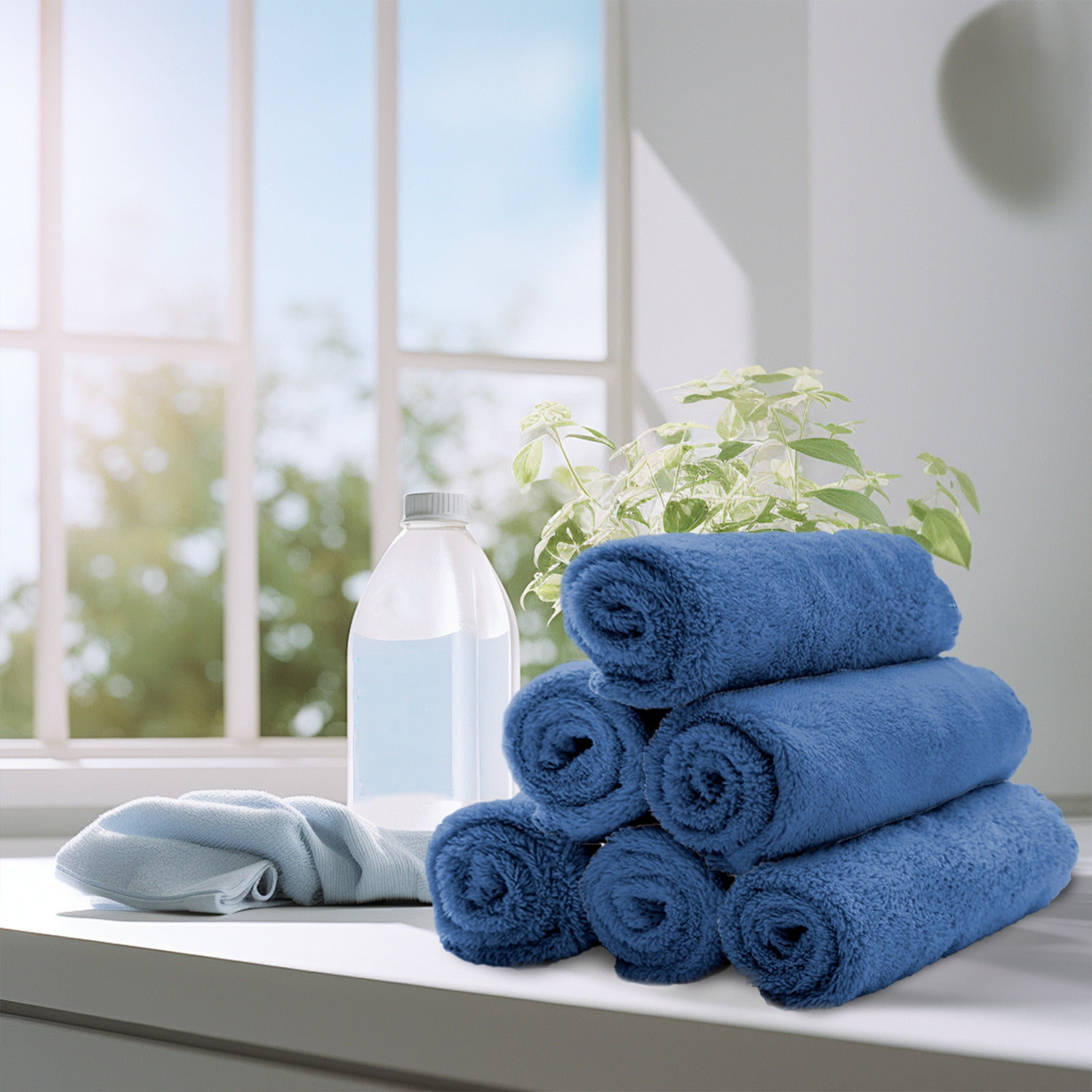 Beautynvta 50 Pcs Microfiber Washcloths, 12''x12'' Small Square Towel, Absorbent and Soft Face Towel, Multi-Purpose Bath Towels for Bathroom, Hotel, Spa and Gym