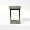 thumbnail image 4 of Furinno Tidur Criss-Crossed Nightstand, Bedside Table, French Oak/Black, 4 of 6