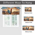 thumbnail image 6 of Rooster Rod Pocket Thermal Insulated Curtain Valance Rustic Western Farmhouse Animal Cock Sunrise Window Treatment for Living Room Bedroom Bathroom 54 by 18 in, 1 Panel, 6 of 6