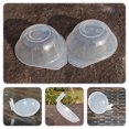 thumbnail image 2 of 1 Ensemble de Bols à Soupe Réutilisables en Plastique Cuillère de Service Réutilisable Ensemble de Bols de Service de Camping Fourniture de Camping, 2 of 9