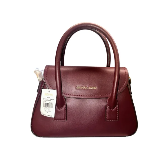 MICHAEL KORS MK KATYA SMALL LEATHER BAG CROSSBODY SHOULDER HANDBAG SATCHEL OXBLOOD