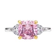 thumbnail image 2 of Wedding Rings for Women S925 Sterling Silver Rings for Women Cushion Cut 8*8mm Zircon Women Engagement Bands Stylish Hypoallergenic Personalized Promise Rings, 2 of 9
