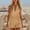 *Khaki, variant on Women’s Halter V Neck Waist Tie Romper with Pocket,Summer Casual Vacation Short Outfit Black,Women's Plus L