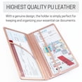thumbnail image 2 of Canopus PU Leather Car Document Organizer, Medium Size, 6 slots, Rose Gold, 2 of 9