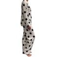 thumbnail image 4 of Womens Ladies Fleece PJ Pajama Set White Dots Size M, 4 of 5