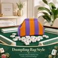 thumbnail image 5 of Large Capacity Striped Mahjong Tile Bag with Dice Pouch, Woven Crossbody Mahjong Organizer, Portable Mahjong Accessories Storage Bag for Women Game Night Gift, Purple, 5 of 7