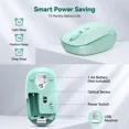 thumbnail image 6 of ELVY - Mint Green Portable Wireless Mouse For Small Hands Quiet Click Travel Design, 6 of 6