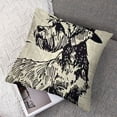 thumbnail image 7 of Throw Pillows Cover Dog Playful Schnauzer Puppy Animals Wildlife Nature Drawing Fur Silhouette Beard Shaggy Black Canine Cushion Case for Fall Home Decor, 7 of 7