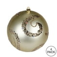 thumbnail image 3 of Vickerman 4.75" Champagne Matte Sequin Swirl Ornament, 4 per Bag, 3 of 3