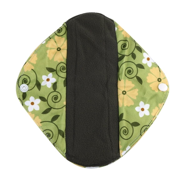 Fiudx Toalla Menstrual Reutilizable de Tela Lavable para Mamá, Toalla Sanitaria, Verde, Talla S