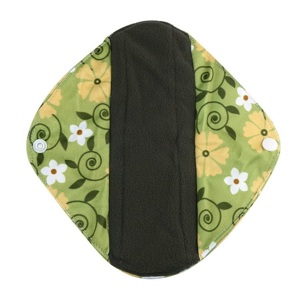 Fiudx Toalla Menstrual Reutilizable Detela Lavable para Mamá, Toalla Sanitaria, Verde, Talla S