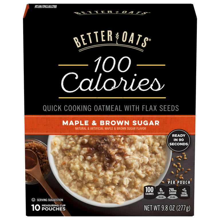 Better Oats 100 Calorie Maple and Brown Sugar Oatmeal (2 Pack)
