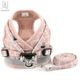 thumbnail image 4 of Gustave Dog Plaid Chest Harness and Leash Set Reflective Breathable Mesh Pet Vest Puppy Soft Padded Adjustable Harness Straps for Small, Medium, Large Dogs Cat "Pink, L", 4 of 13