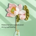 thumbnail image 5 of ABPETE 3 Pcs Resin Flower Wall Hooks Creative Lily Wall Mounted Hooks for Hanging Coat Hat Towel Bag Key Hooks Living Room Bathroom Vintage Wall Decor, 5 of 12