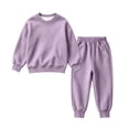 thumbnail image 6 of Hvogkswy Boys Girls Sweatsuit Solid Kids Sweat Suits Long Sleeve Crewneck Pullover Sweatshirt & Jogging Pant Fall Fashion Tracksuits, 6 of 9