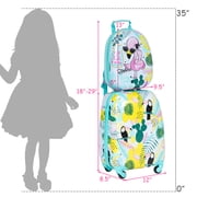 Topbuy 2PC Kid Luggage Set 12 Backpack & 16 Rolling Trolley Suitcase ABS for Travel