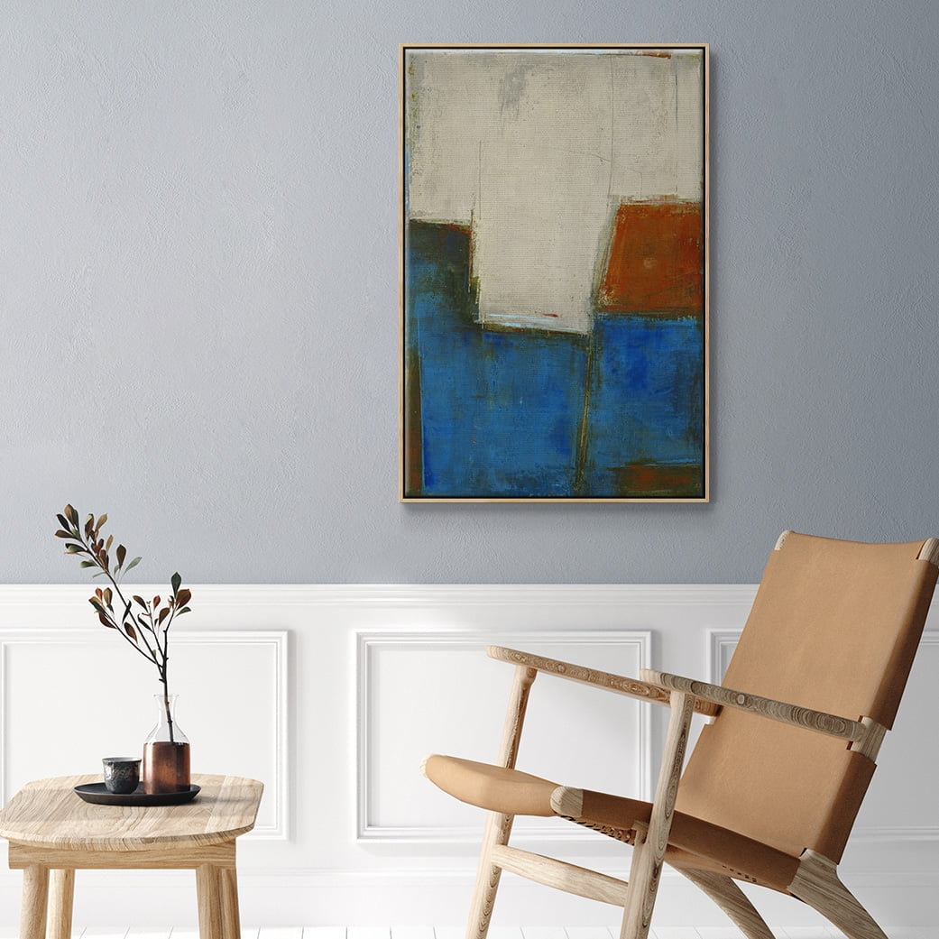 Comple x Thought Framed Premium Gallery Wrapped Canvas - Ready to Hang - 25 x 37 - Natural Wood Floating Frame