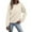 Beige, variant on Solid Crewneck Sweatshirt Womens Athletic Cotton Womens Oversized Sweatshirt Cozy Long Sleeve Casual Athleisure Wear For Women Deal Of The Day