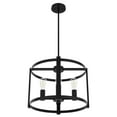 thumbnail image 6 of Hunter - Astwood 4-light Matte Black, Medium Size Chandelier, Dimmable, Caged Style, Drum Shaped, for Bedrooms, Dining, Living Rooms - 19133, 6 of 9