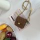 thumbnail image 4 of Bolsos de mensajero con cadena para mujer, carteras de diseño lujoso con entramado de diamantes, bolsos cruzados para mujer, bolsos pequeños con forma de lápiz labial y bolas doradas, 4 of 4