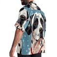 thumbnail image 3 of Spotted Dog Men's Casual Printed Poplin Short Sleeve Button Down Beach Shirt with Spread Collar Top, 3 of 6