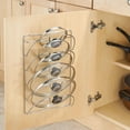 thumbnail image 3 of iDesign Classico Kitchen Cabinet Storage Rack for Pot, Pan Lids - Chrome, 3 of 6
