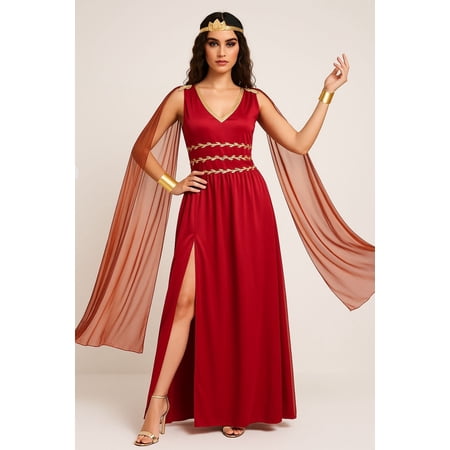 Morph Roman Toga Dress Red Costume Women Halloween Costume For Women Red Medium