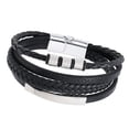thumbnail image 3 of Pulsera para hombres y mujeres, pulsera envolvente de cuero sintético para hombres, mujeres, adolescentes, niños y niñas, cierre de acero inoxidable, Hebilla de plata, 3 of 8