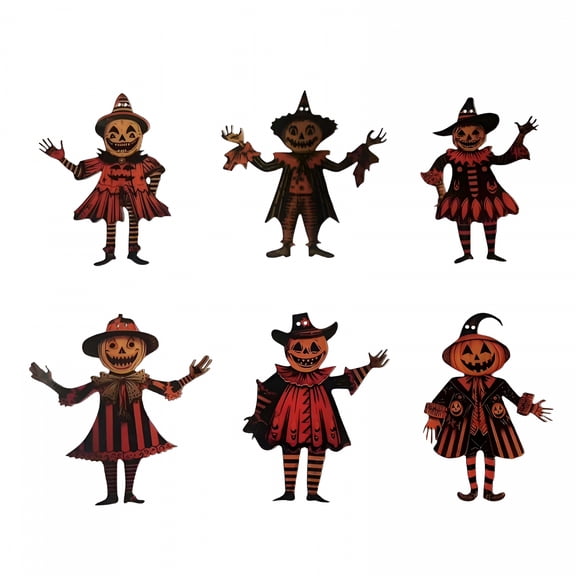 XIBUFE 2026 New 2Packs Hangs,Halloween Vintage Bunting Wooden Autumn Decorations Halloween Decorations Vintage Halloween Decorations These Decorations Usually Have A Strong Retro By