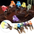 thumbnail image 2 of 12 Pcs Artificial Foam Feather Birds Mini Decorative For Wreaths Tree Decor, 2 of 10