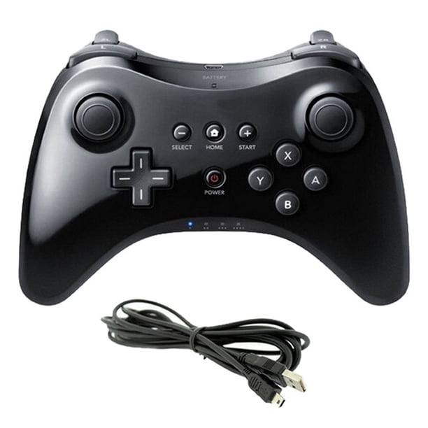Gamepad Reproductor Juegos Compatible Con Dientes Analógico Dual para Consola Wii U/WiiU Azul