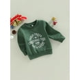 thumbnail image 3 of Liacowi Girls Boys Christmas Sweatshirt 6M 12M 18M 24M 3T 4T Toddler Christmas Clothes Long Sleeve Crew Neck Letters Print Pullover Tops, 3 of 8