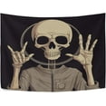 thumbnail image 3 of FREEAMG Aliens Apeace Sign Tapestry Hippie Wall Hanging Tapestries Aesthetic Decorative for Living Room Bedroom Ceiling 80x60In, 3 of 7