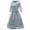 Gray, variant on Lolmot Wedding Guest Dresses for Women Casual Vintage Temperament V-Neck Lace Embroidery Bow Tie Waist Sexy 3/4 Sleeve Party Dress