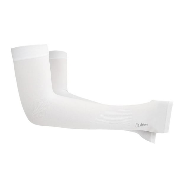 1 par de Mangas de enfriamiento unisex Baoblaze protector solar para ciclismo conducción golf correr blanco