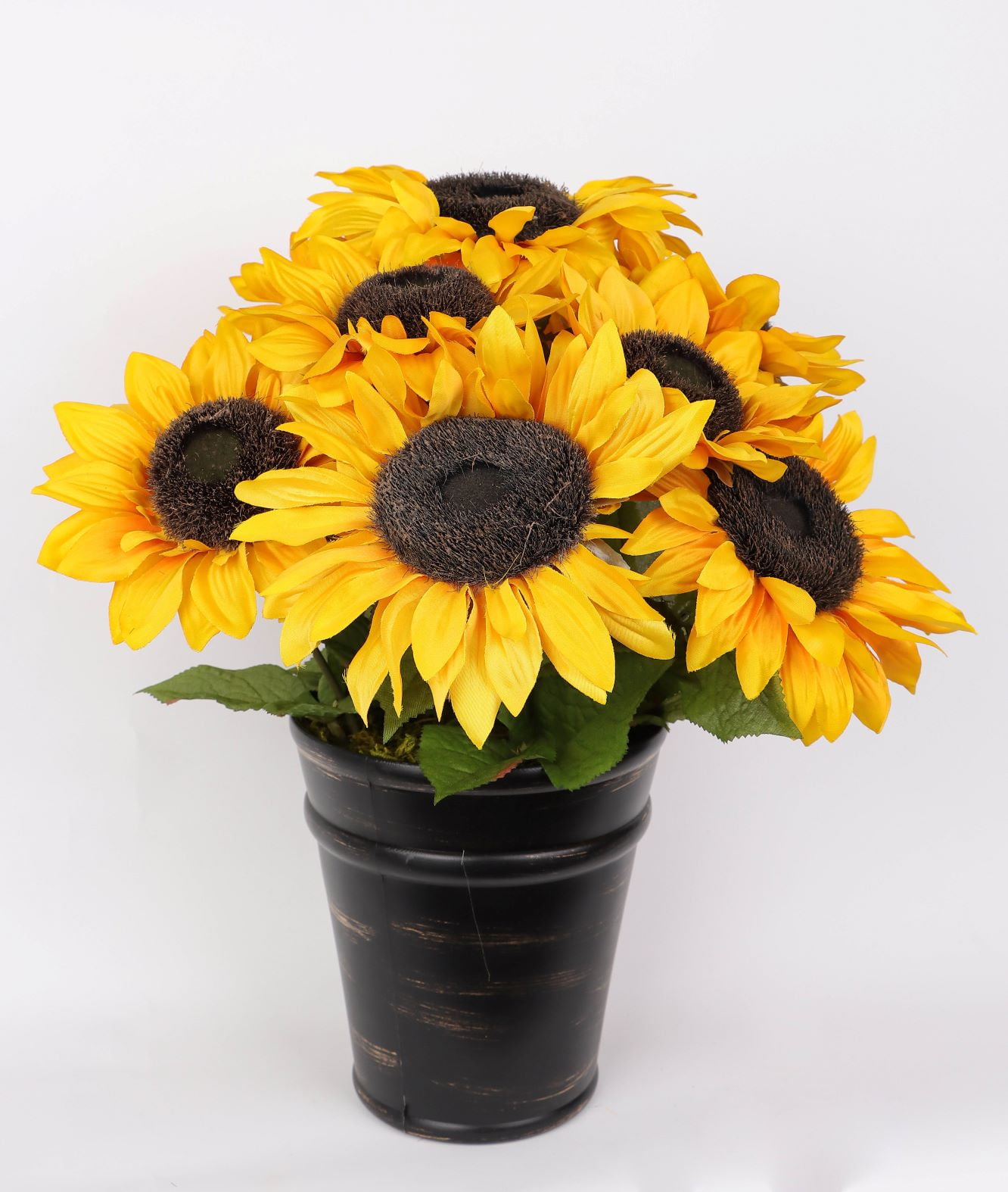 Way To Celebrate 16inch Potted Artificial Yellow Sunflower