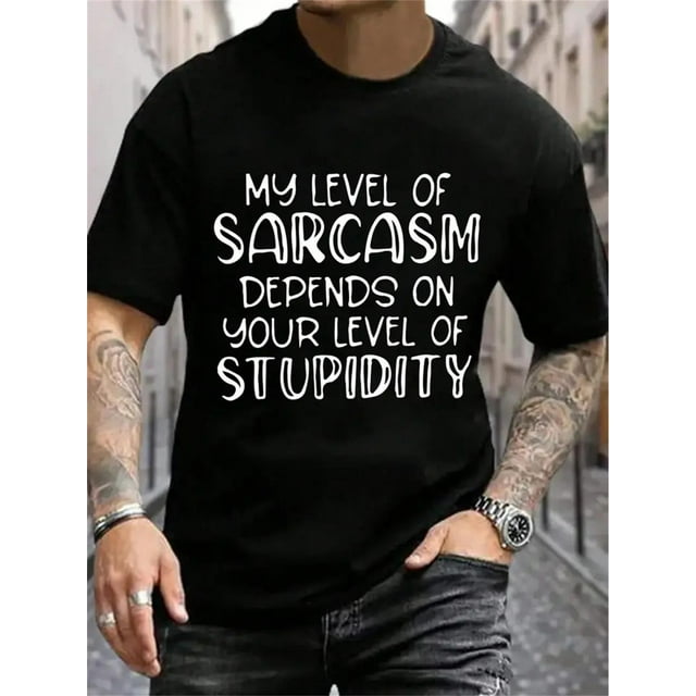 Cotton Men's Creative Top - Casual Short Sleeve Crew Neck T-shirt for Summer Outdoor