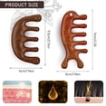 thumbnail image 3 of Paquete de 2 peines de madera para masaje del cuero cabelludo, peine de masaje, masajeador de cabello, peine para masaje facial del cuero cabelludo, herramienta para cabeza, meridianos, pein, 3 of 5