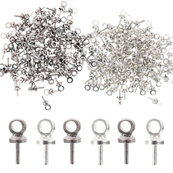 NIAIZEK 200 Pcs Copper Eyelet Screw Hooks for Jewelry Making and Crafts, White Finish, and Easy to Use