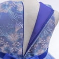 thumbnail image 4 of B91xZ Robe Décontractée pour Filles Boho Manches à Volants Plissée Robes Décontractées, Bleu 3-4 Ans, 4 of 5