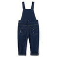 thumbnail image 2 of KIDSCOOL SPACE Baby Little Boys Girls Blue Denim Dungaree,Jean Overalls,Blue,6-12 Months, 2 of 6