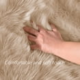 thumbnail image 3 of Latepis Runner Rugs Faux Fur Rug Beige 2x6 Rug Fluffy Furry Rug Washable Sheepskin Rug Small Area Rug for Living Room Sofa Nursery Bedroom Rug Carpets Sheepskin, 3 of 5