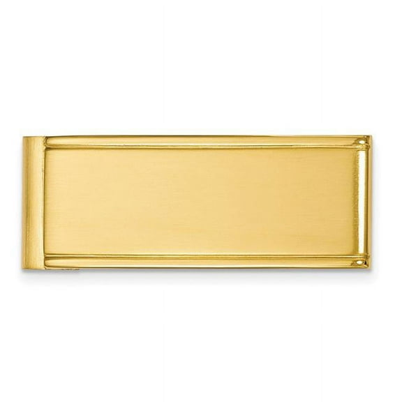 Primal Steel Stainless Steel Brushed and Polished Yellow IP-Plated Money Clip