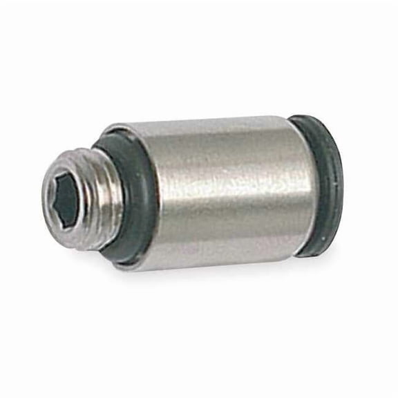 Legris Push-Fit Fitting, 6mm Tube Size, Brass, Silver, 10 PK 3175 06 14