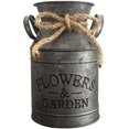 thumbnail image 1 of Florero decorativo antiguo rústico vintage, lata de leche para centros de mesa, decoración del hogar o regalo, 1 of 6