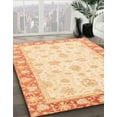 thumbnail image 2 of Ahgly Company Indoor Round Abstract Sun Yellow Oriental Area Rugs, 4' Round, 2 of 6